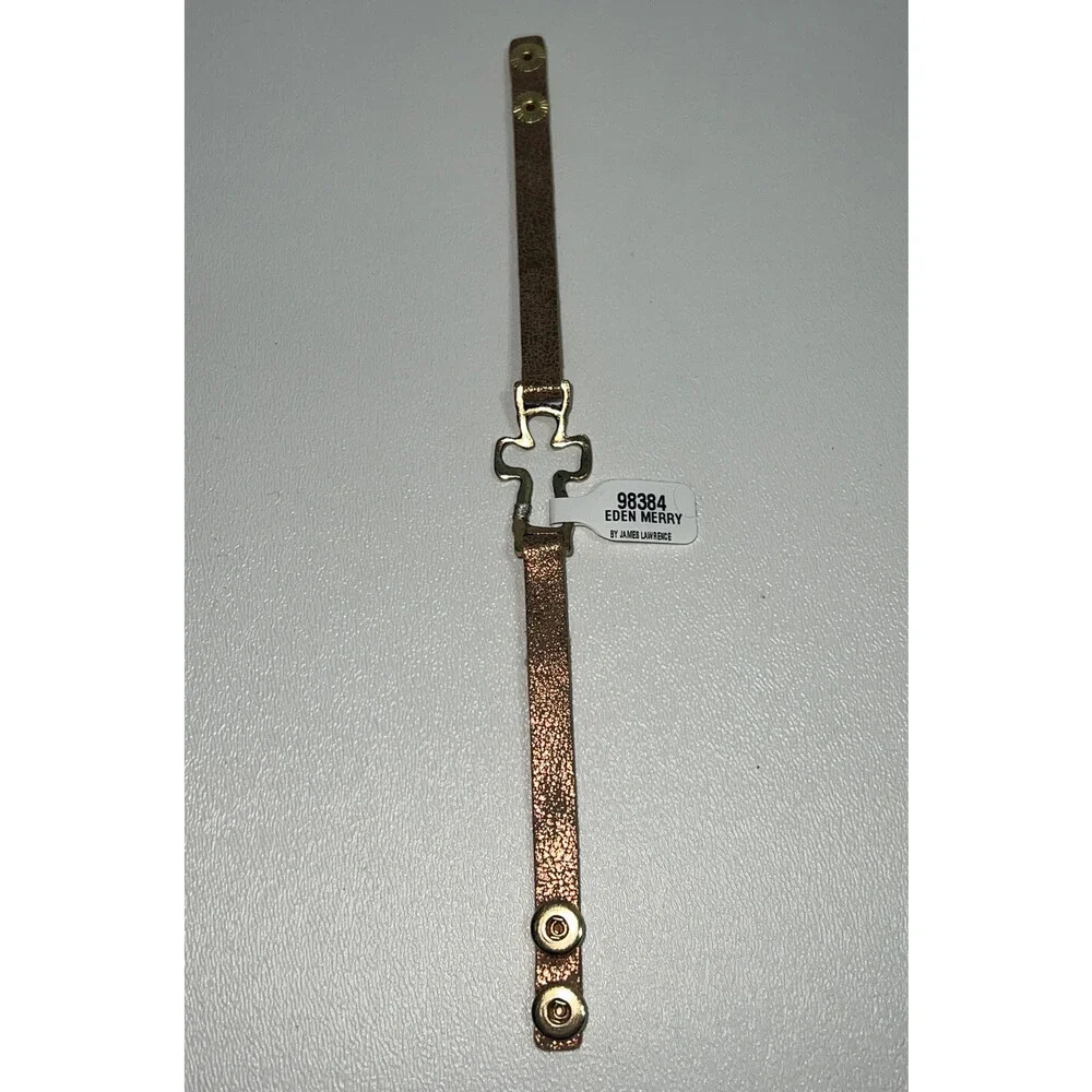 NEW - Beautiful Dainty EDEN MERRY By JIM LAWRENCE 98384 Cross Bracelet
